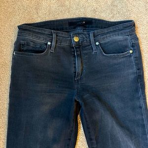 Joe’s black wash raw hem skinny size 25 petite excellent condition